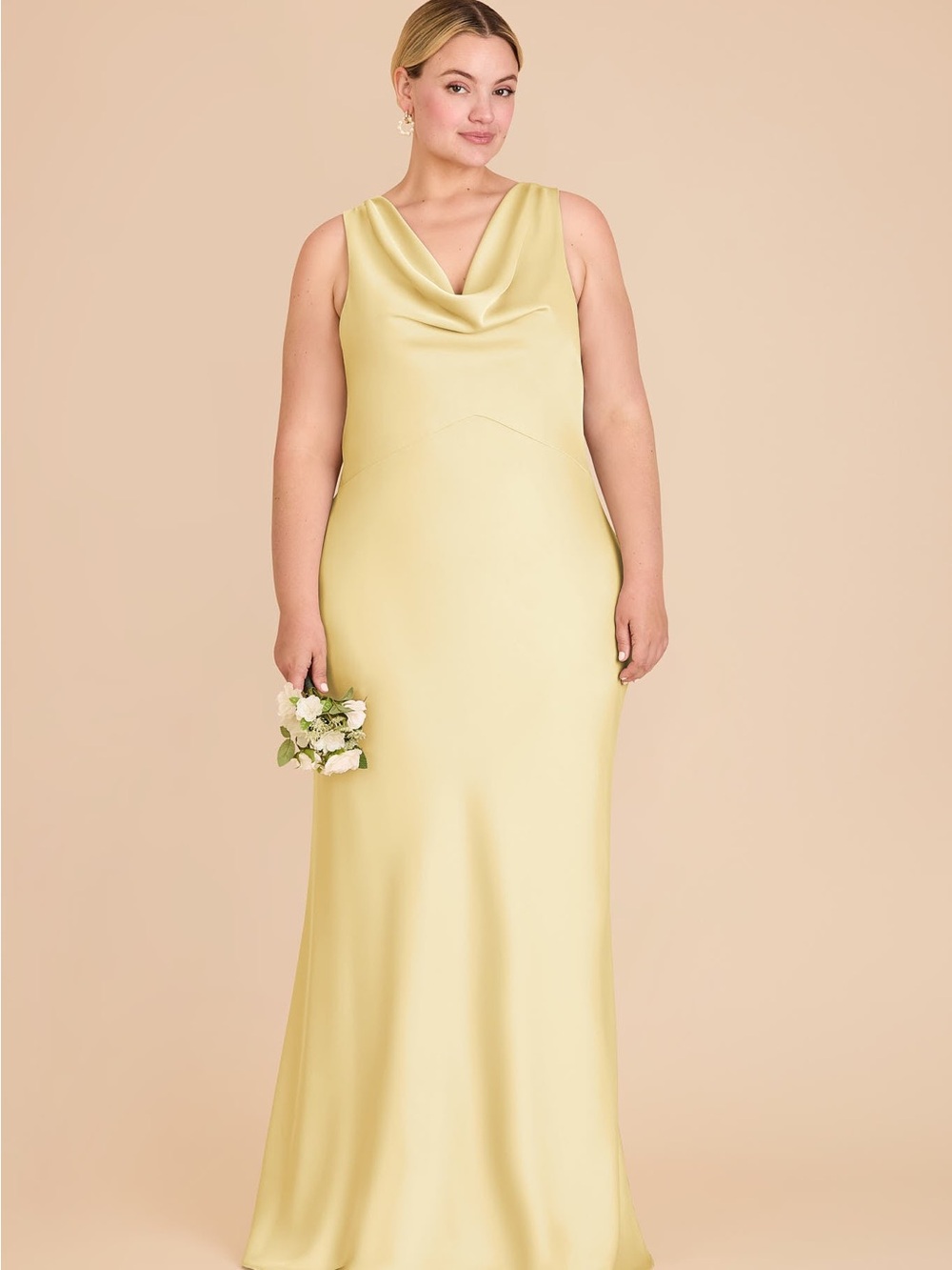 Birdy Grey Bonnie Dress in Matte Satin Lemon Sorbet 1X